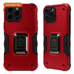 JunQi 2 in 1 Ring Rear Holder Oil Spraying TPU+PC Phone Case