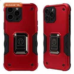 Funda de teléfono JunQi 2 en 1 con anillo para pulverizar aceite TPU+PC