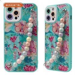 TongYan Dos en uno Pintura Epoxi con Cuentas Pulsera TPU+PC Funda de Teléfono