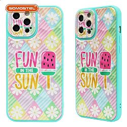 Tongyan 2 en 1 Pintura TPU+PC Diamond Pattern Funda de Teléfono