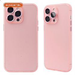 With lens film protection TPU+PC transparent color 2 in 1 mobile phone case