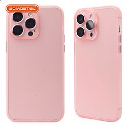 Con protección de película de lente TPU + PC color transparente 2 en 1 funda para teléfono móvil