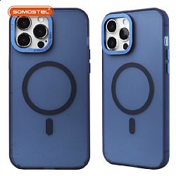 Funda magnética de alta calidad TPU + PC 2 en 1 para teléfono con inyección de aceite