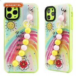 PC+silicone 2 in 1 candy design bracelets phone case