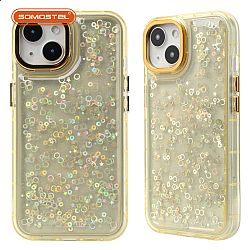 Brand new 2 in 1 TPU glitter design electroplated anti-fall airbag phone case