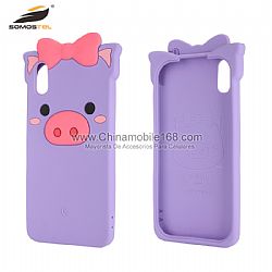Universal silicone cute pig mobile phone case for Huawei