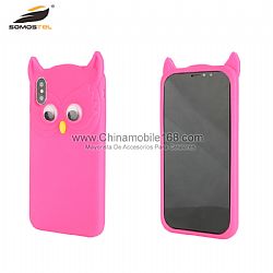 Funda de silicona búho de ojos grandes silicona búho para Samsung S6/S9