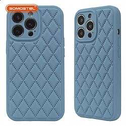 Diamond-Type Lattice Liquid Silicone Oil Injection solid color Phone Case