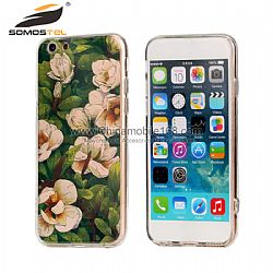 flores de moda al por mayor fundas para iphone 6 de TPU