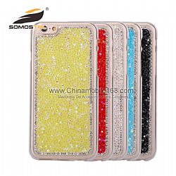 Luxury Rhinestone Soft TPU Clear Crystal Diamond  Back Cover Phone Case For iPhone6 6s