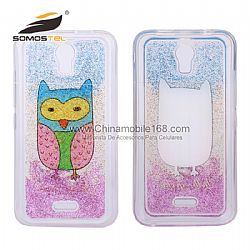Gel TPU Quicksand Liquid Transparent Back Cover Phone Case wholesale