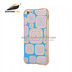 venta al por mayor TPU Galvanoplastia Anti-Shock pintado Diseño de Plaza Fundas para iPhone 6