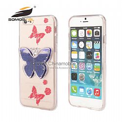 Nuevo producto  caja de la mariposa arenas movedizas diseño de bronceado fundas para el iPhone 6