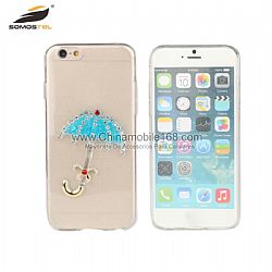 Elegance TPU Diamond Liquido movediza de paraguas Fundas de teléfono para iPhone 6s Plus