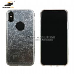 Excelente calidad TPU + PC + papel de mármol protector de teléfono