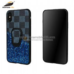 Empresarial de estilo funda protectora de brillo  + material de piel TPU con soporte