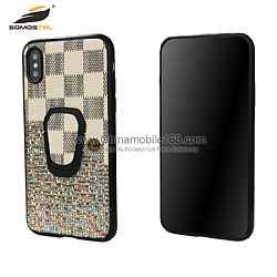 Anti-drop PU splicing TPU phone shell for Samsung J7/S9