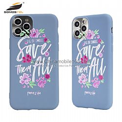 Wholesale 1.3mm frosted thin hole back cover mobile phone case with beautiful patterns