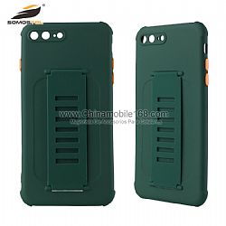 Mayoreo carcasas flexibles de TPU de color puro con correa trasera para iPhone11ProMax