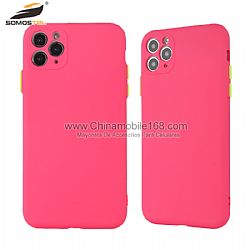 Precise hole contrast color TPU oil injection phone case for iPhone12