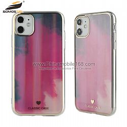 1.6mm Double-sided flat IMD gradient + electroplating TPU phone case for iPhone12