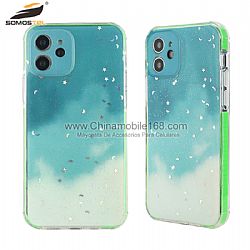 For iPhone12/12mini/12Pro TPU colorful acrylic phone case with epoxy design