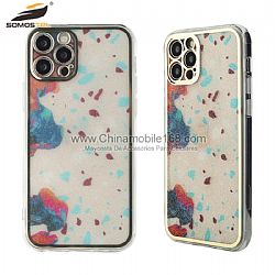 Funda TPU Galvanoplastia Plana Dual Caras De IMD En Color Gradiente y Epoxy Glitter Para iPhone