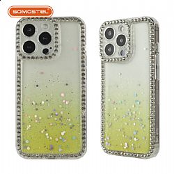 Estuche de TPU de diamante de color degradado para iPhone13/13Pro