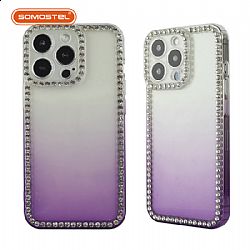 Estuche de TPU de diamante de color degradado para iPhone13/13Pro