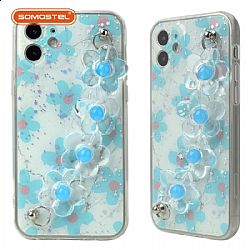 Funda TPU galvanoplastia plana dual caras de imd ra de flores