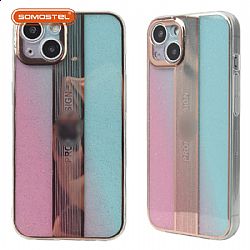 Funda TPU Galvanoplastia Plana Dual Caras De IMD En Color Gradiente y Glitter