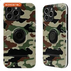 JiJin 360 Ring Rear Holder Painting+Glossy  Oil Spraying TPU+PC Phone Case