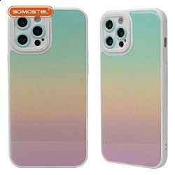 TongYan Dos-en-uno Epoxy Pintura Gradiente TPU+PC Funda de Teléfono