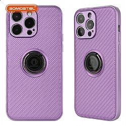 KuCai Ring Rear Holder Oil Spraying TPU+PC Phone Case