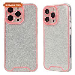 Nuevo lanzamiento Luminoso con la hoja de polvo brillante TPU Phone Case