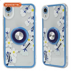 AiDouYiTi Plastic Ring Rear Holder Painting TPU Phone Case