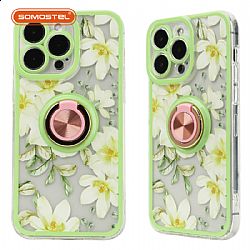 AiDouYiTi Hardware Ring Rear Holder Painting TPU Phone Case