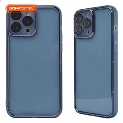 HuanYing Moldeo por Inyección de Colores Electrochapado TPU+PC Funda de Teléfono