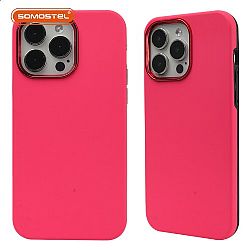 XingChen 3 in 1 Electroplating camera frame TPU+PC  oil injection Phone Case