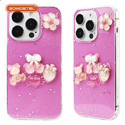 High quality TPU+Acrylic decorations shockproof phone case