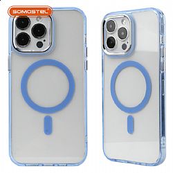 High quality TPU+Acrylic injection moulding plating magnetic phone case