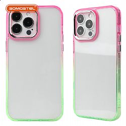 TPU+Acrylic dual-colour gradient silver camera frame drop-proof phone case