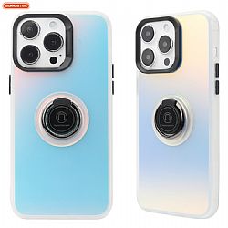 Wholesale TPU+PC+Camera Frame 3 in 1 IMD Phone Case with Rotating Stand