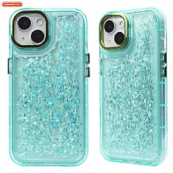 Epoxy 2 in 1 TPU glitter pattern design Electroplated Anti-fall airbag phone case