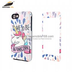 Invisible bracket relief TPU tempered glass protector case for Samsung/MOTO