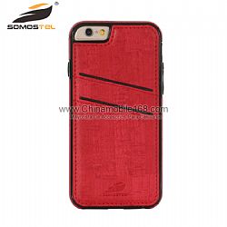 Calidad superior tacto slim fit funda protectora de cuero para Apple iPhone 6