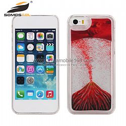 Volcanic eruptions Creative Design Liquid Floating Hard Case Cover for iPhone 6 Plus