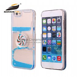 Fun dynamic Liquid Water Wheel PC Liquid mobile PC case cover for iphone 5S 6S 6