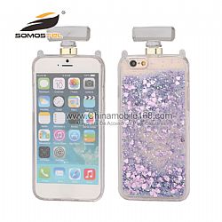 2016 bling luxury perfume bottle dynamic liquid glitter sand quicksand case for iPhone 7