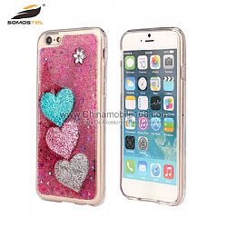 Vendor bien Fundas TPU+Epoxy Con Dibujos De Corazones caso para iphone 7